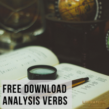 analytical essay verbs