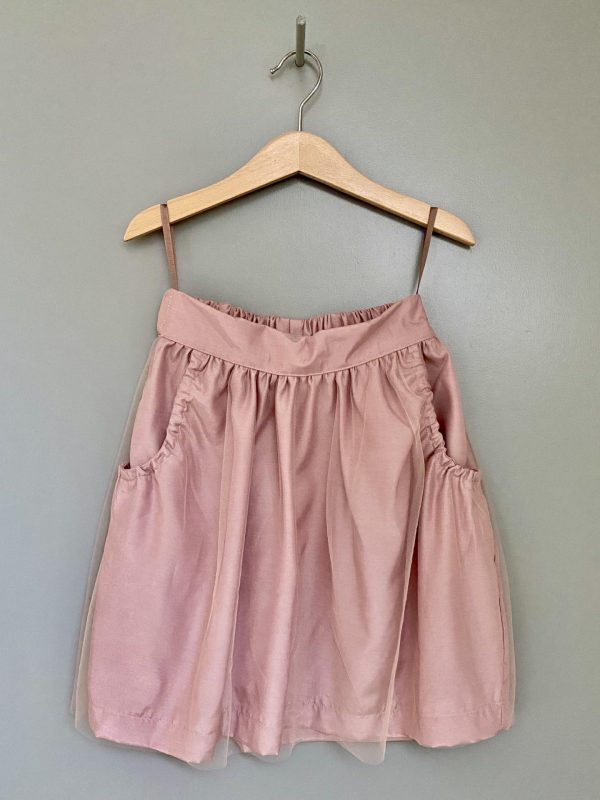 Rose colured skirt with chiffon-layer on top