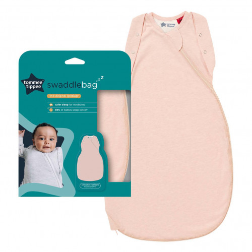TOMMEE TIPPEE GROBAG SWADDLE BAG 03M 1.0 TOG BLUSH Little'Uns Retail Ltd