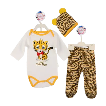 babyset tiger 3 delar- trans-bg