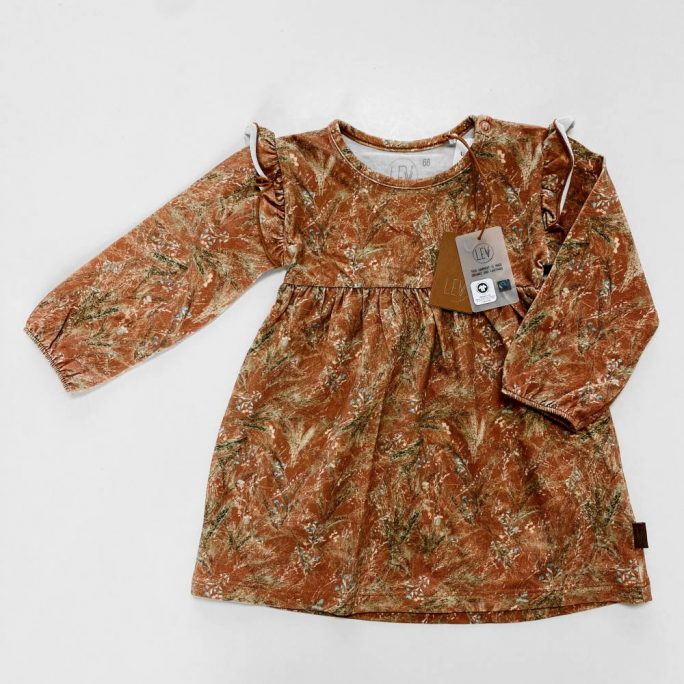 Levv 68: Kleedje mocha flowers nieuw!