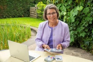 Sandra Bijl laptop Power Tapping Kaartendeck