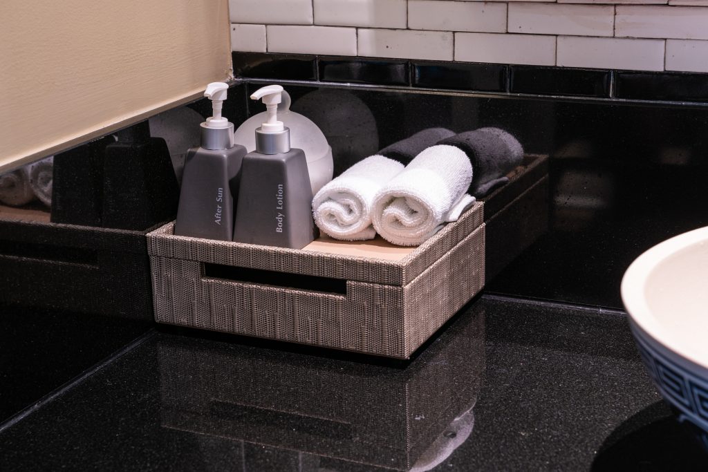 Most hotels offer the neccessary amededies such as shampoo, conditioner and soap wash so you dont have to bring it. 