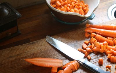 Blanchering af gulerødder
