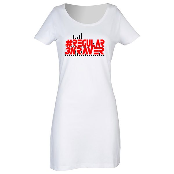 3k Ravers T-Shirt Dress - White