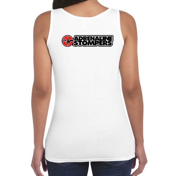 Adrenaline Stompers "Get Your Stomp On" Vest Top White - Back