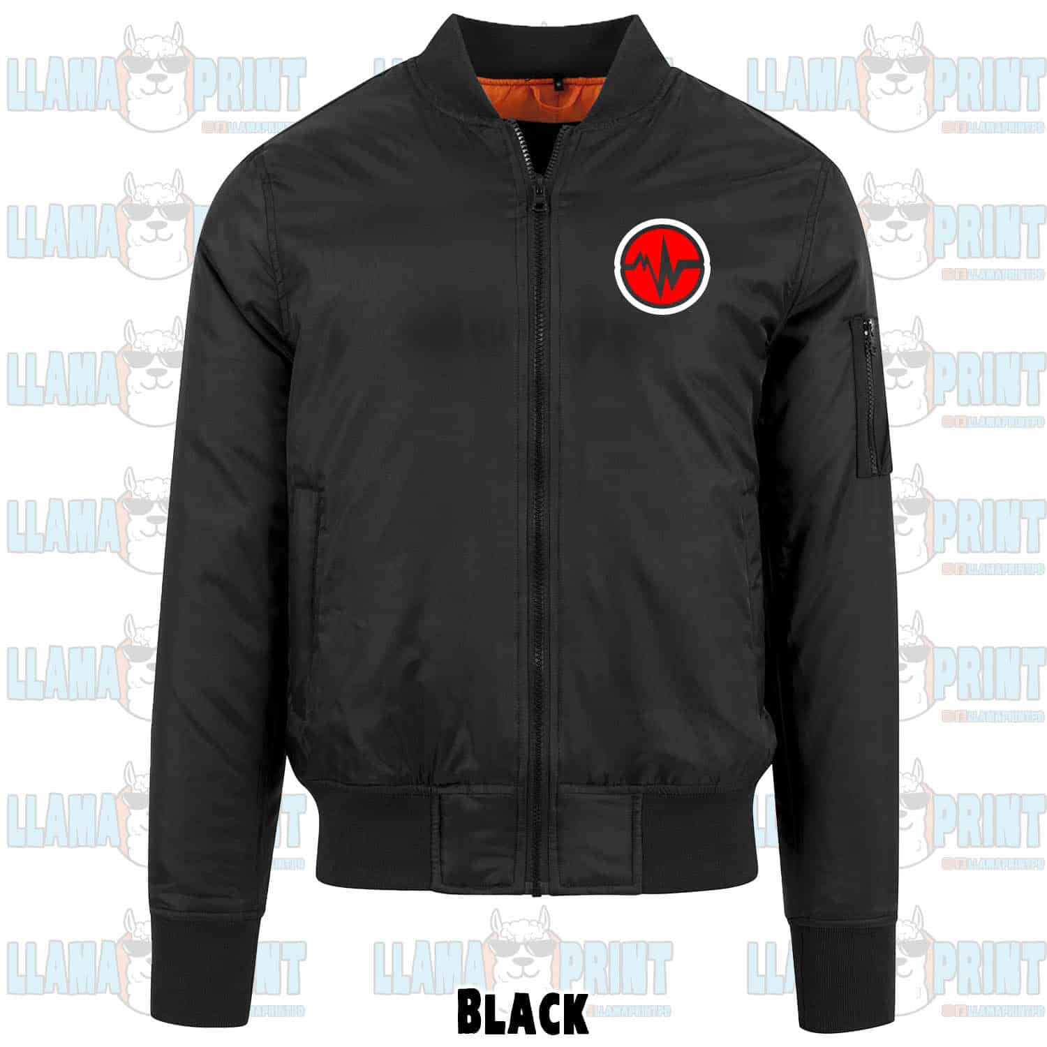 The front view of our AS bomber jacket