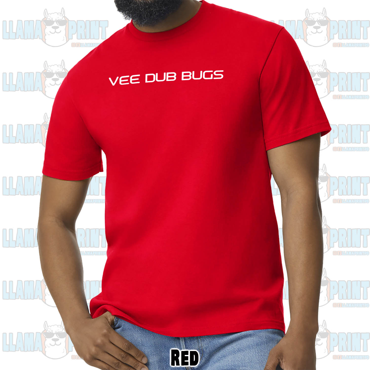 Vee Dub Bugs Text Logo Tee - Image 3