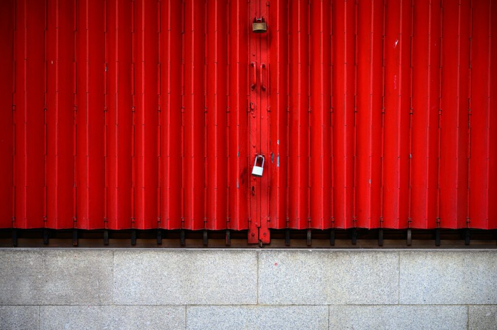 abstract texture background of red galvanized wall