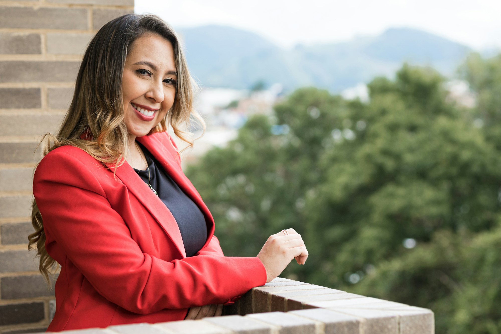 Charisma and secure personality in a person Portrait of a Colombian woman smiling