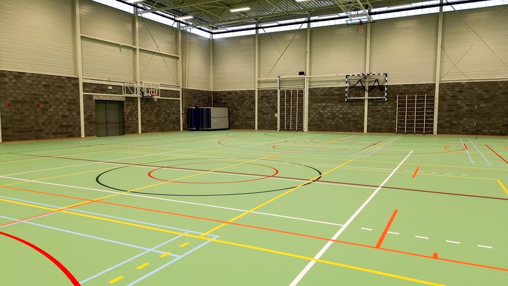 Beeld bij NIEUWE SPORTVLOER ⛹🏼 • De sportvloeren in de omnisportzaal en de spiegelzaal van sportcomplex De Sportdoze kregen een g....