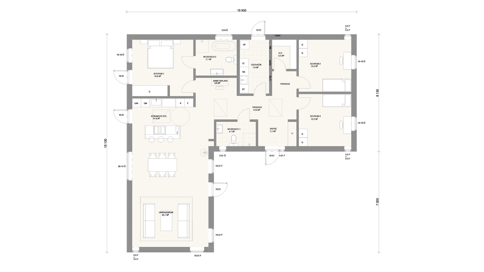 villa lund ritning