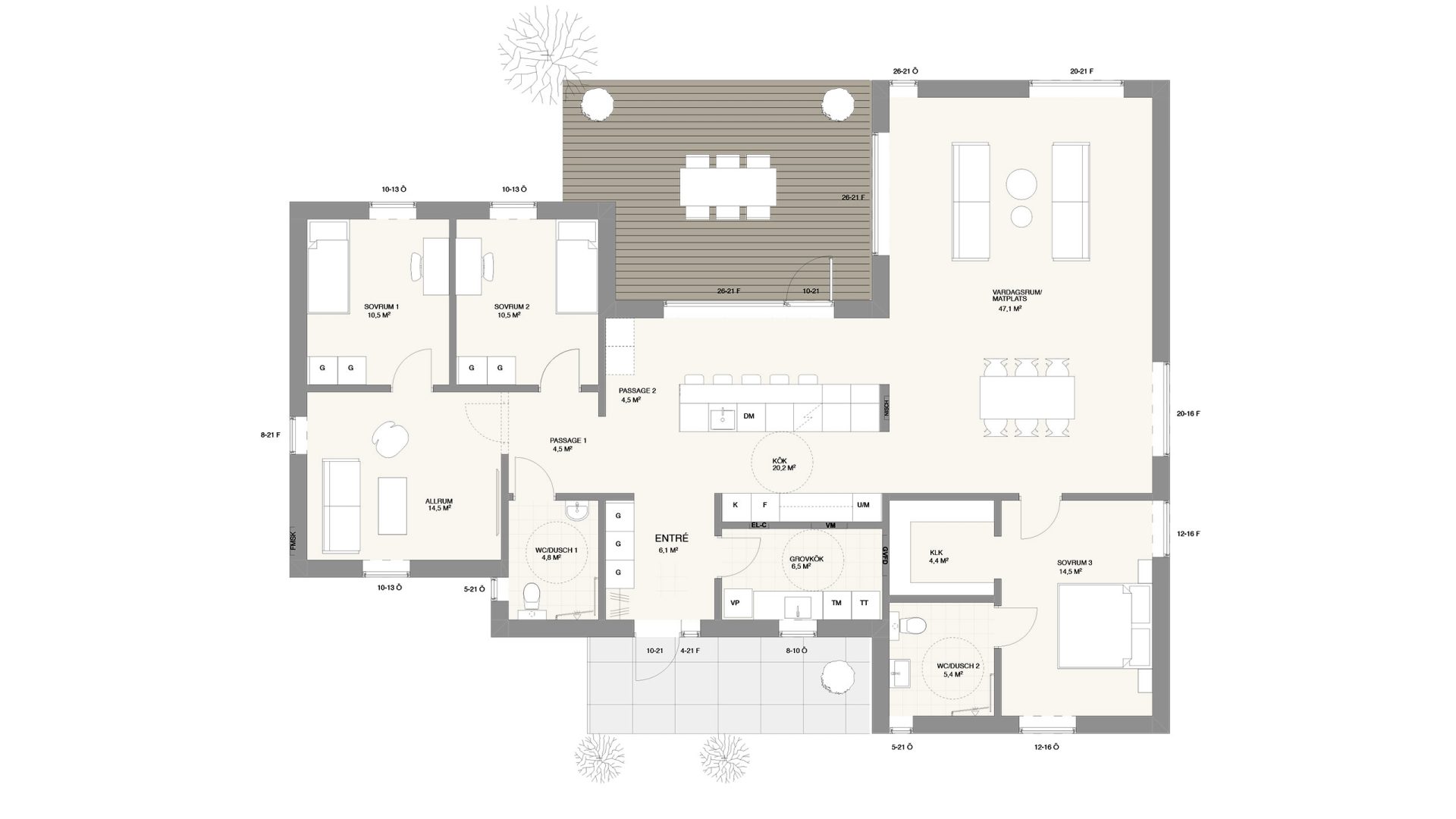 villa NYBROSTRAND markplanering