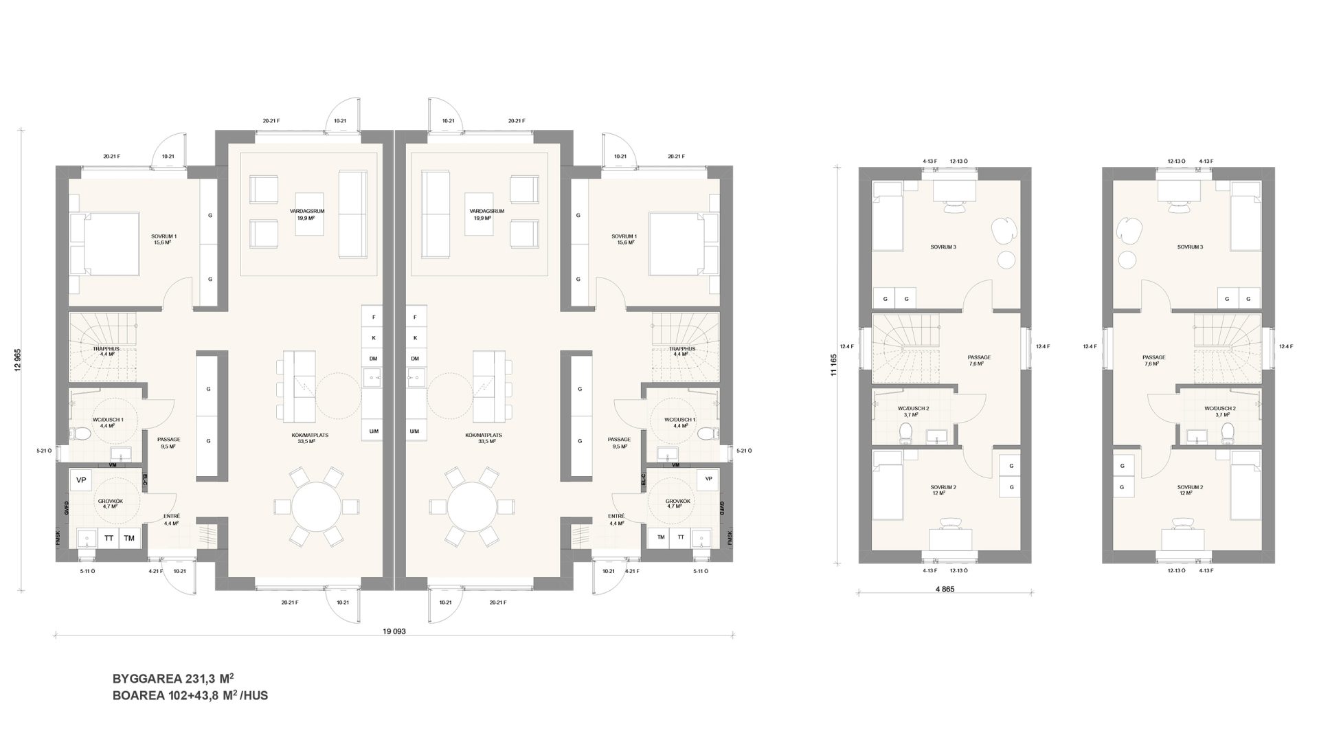 Parhus Ritningar PARHUS LSH:103 | Lomma Stenhus