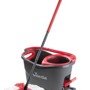 Vileda Turbo Microfibre Mop And Bucket Set, Spin Mop For Cleaning Floors, Set Of 1x Mop And 1x Bucket, Eco Packaging