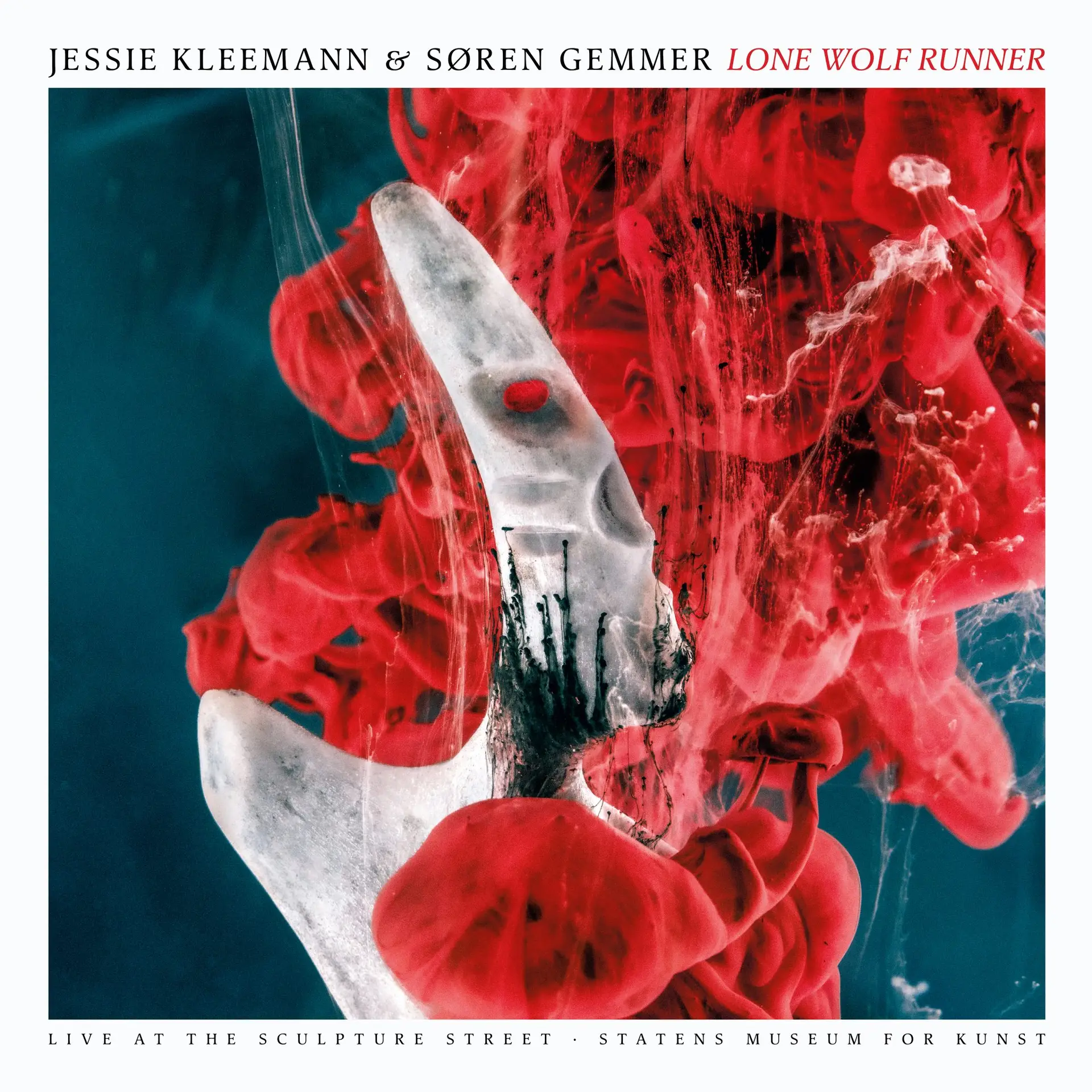 Artwork for the music album Lone Wolf Runner, made by Søren Gemmer & Jessie Kleemann.