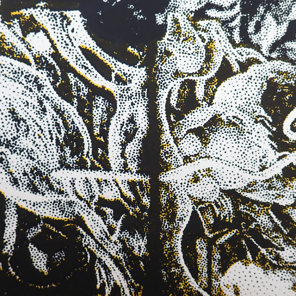 "Beehive secret" - screen printed poster by Milica Ivić. Detail.