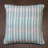 Aquamarine white and silver fleck handwoven cushion