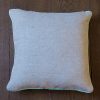 Aquamarine white and silver fleck handwoven cushion