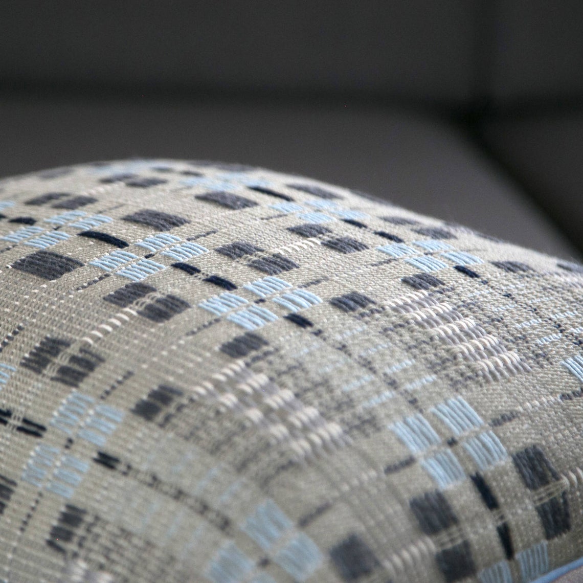 Hand Woven cushion - Vintage french fabric - Geometric design - Decorative cushion - Decorative pillow - Contemporary design -