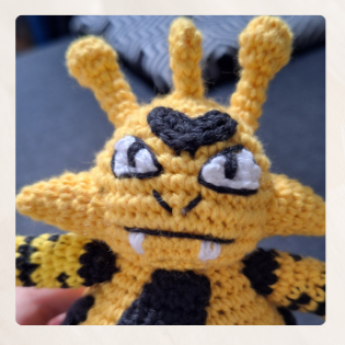 Electabuzz embroidery of face