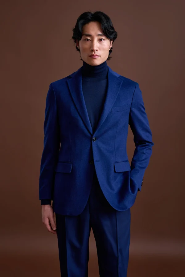 Navy blue Kenton jacket made of cashmere and silk from Beverly Hills