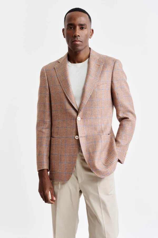 Medium orange Soho jacket made of wool and linen Riviera Trend