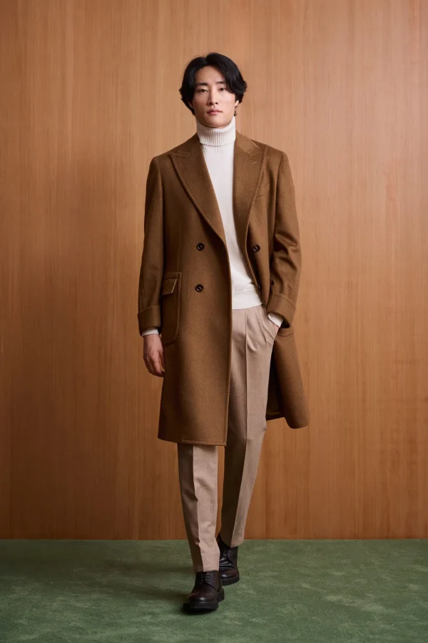 Medium brown cashmere Guilford coat Zeus