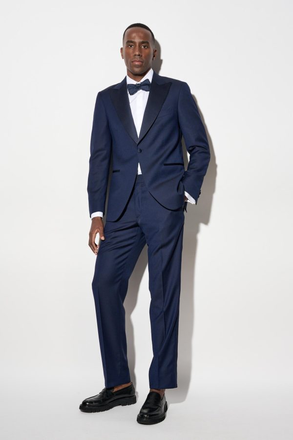 Dark Blue 100% Wool Super 120's Soho Tuxedo Suit Jazz