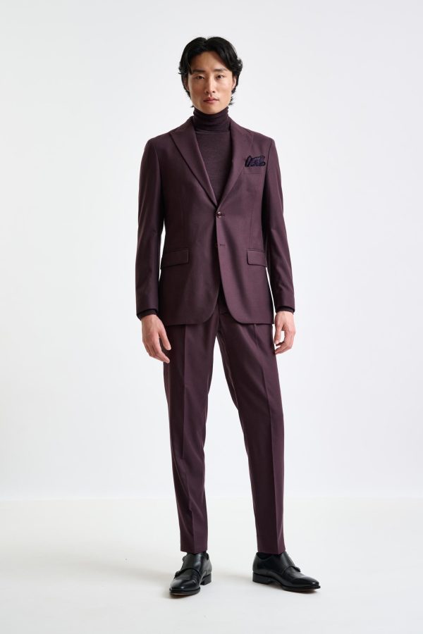 Bordeaux Super 160's Wool Kenton Suit Magus