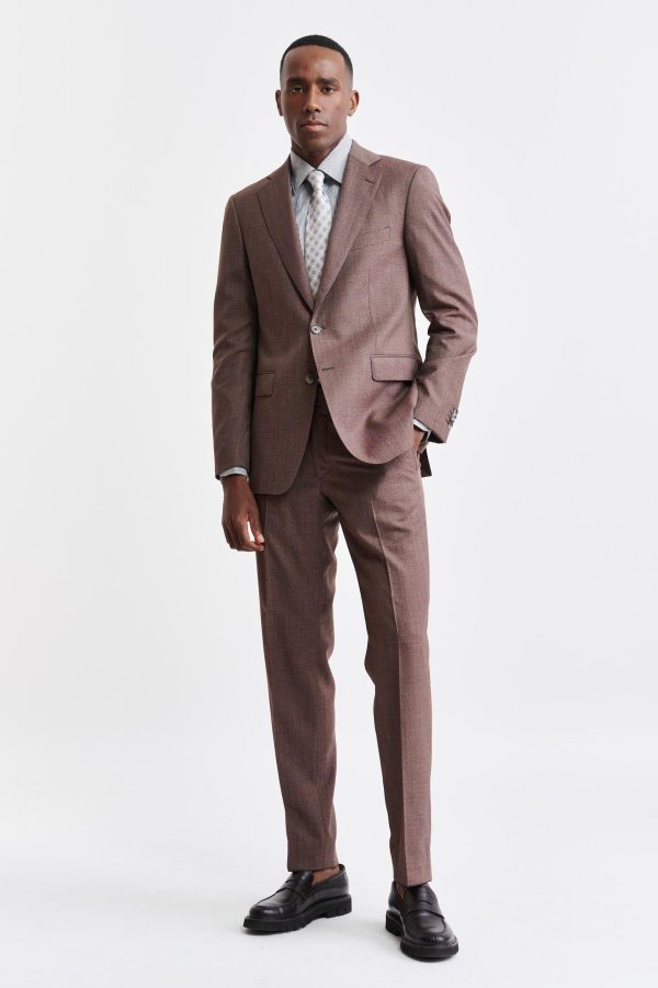 DARK RED 100% WOOL SOHO SUIT JAZZ