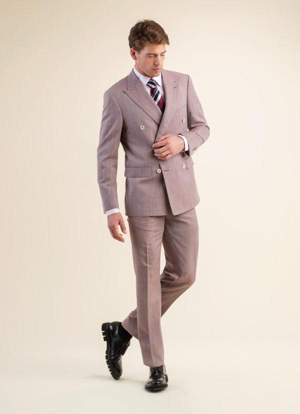 MEDIUM RED WOOL & LINEN SOHO SUIT JAZZ