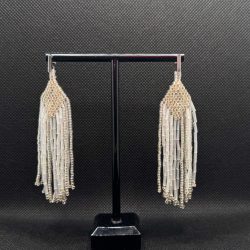 pendiente Jimena plata y transparente
