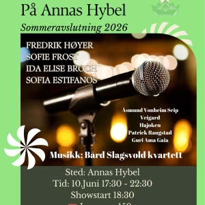 Slam:Sessions på Annas Hybel 10.juni - Sommeravslutning
