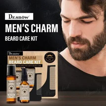 Beauty Host Men's Charm Skägg Vård Kit 3st i elegant förpackning