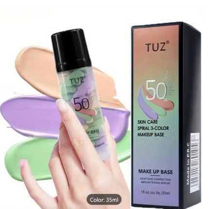 UZ 3 Color Base – Fuktgivande Trefärgsprimer för Strålande Hy. Perfekt makeupbas som ger fukt, jämnar ut hudtonen och minskar synliga porer.