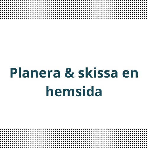 Planera och skissa en hemsida