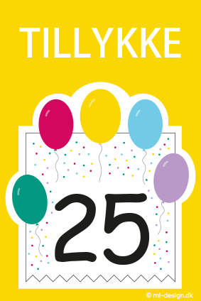 Fødselsdagkort med balloner