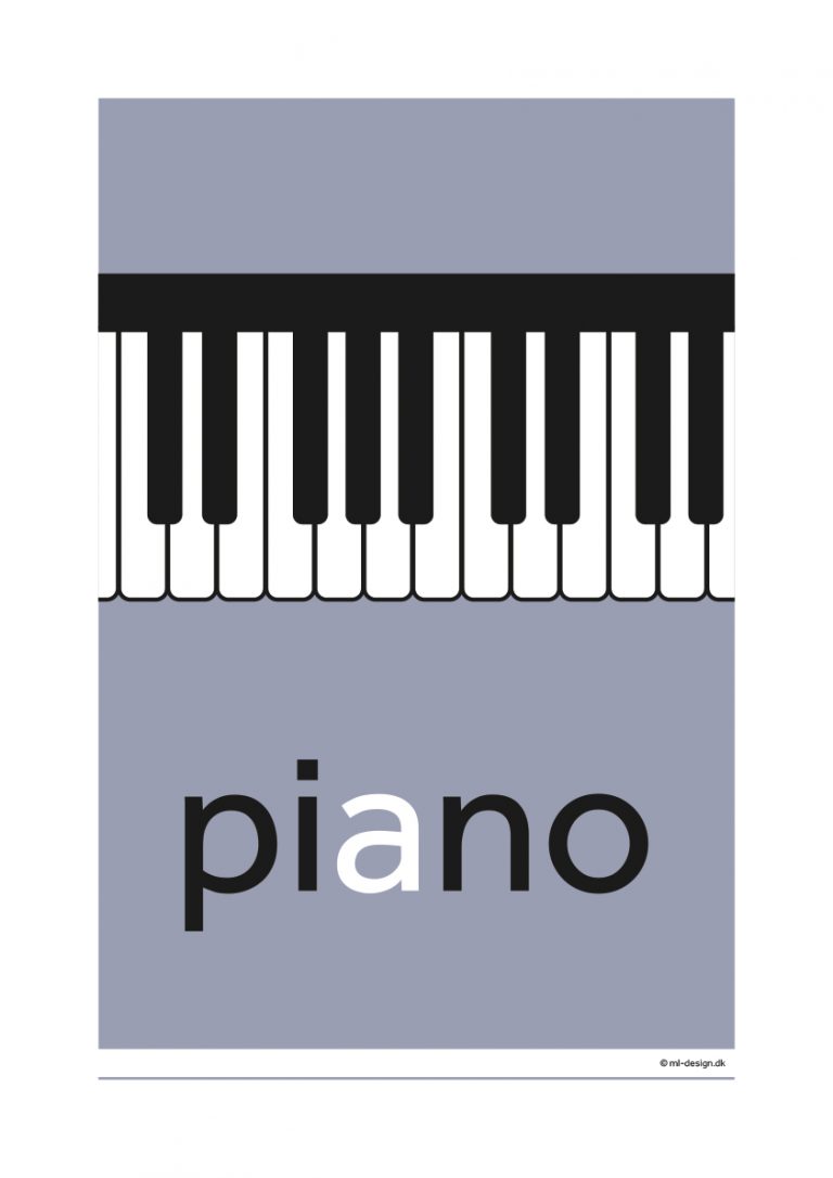 A3 plakat - piano