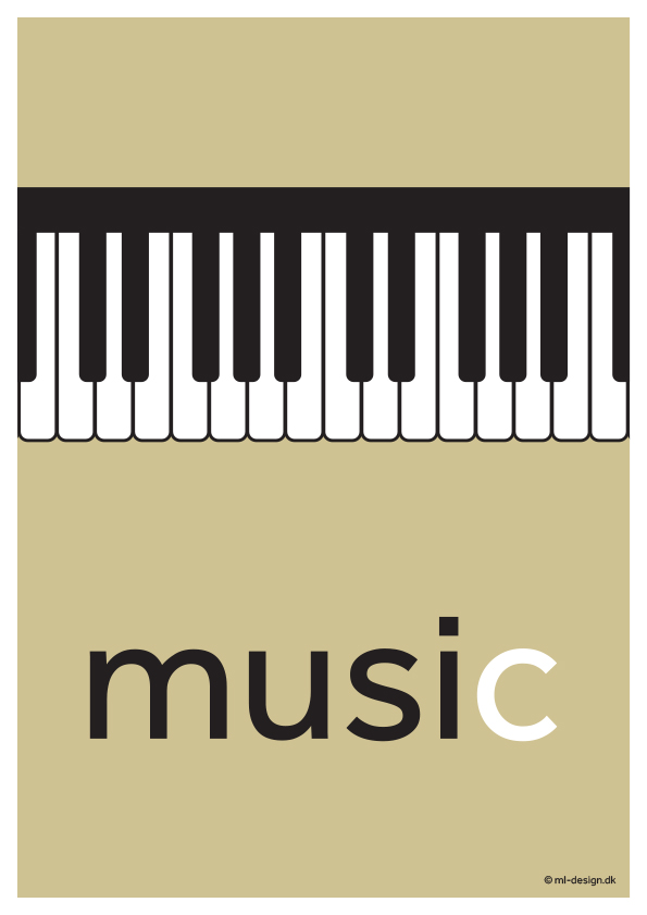 Illustration med piano