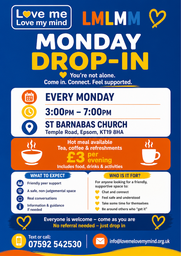 Monday Drop in Sessions at St Barnabas Church, Epsom