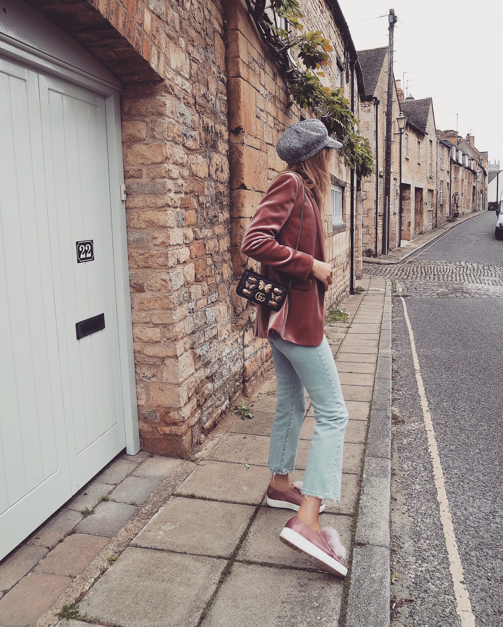 Pink Velvet Blazer - Topshop Denim