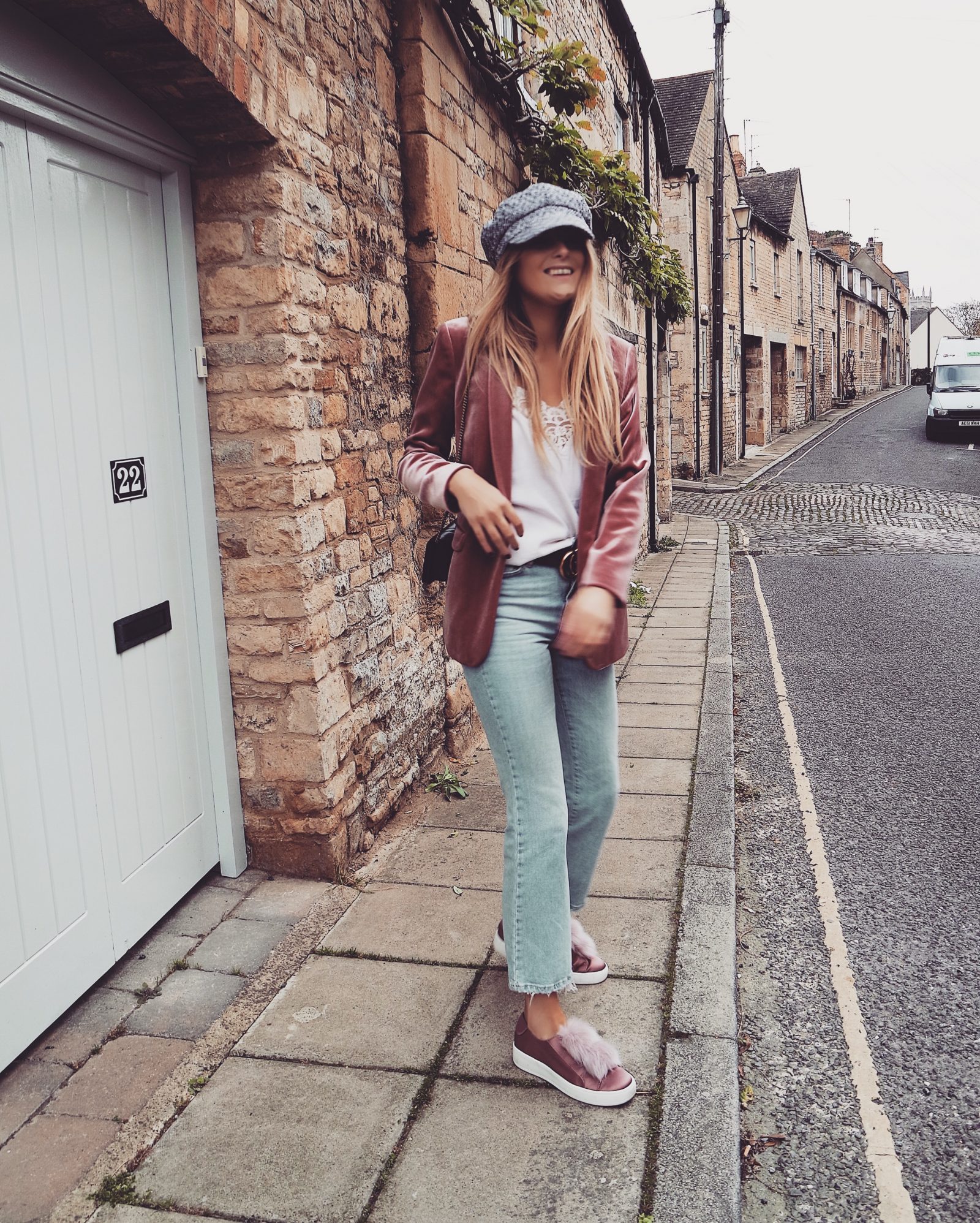 Pink Velvet Blazer - Topshop Dree Jeans 