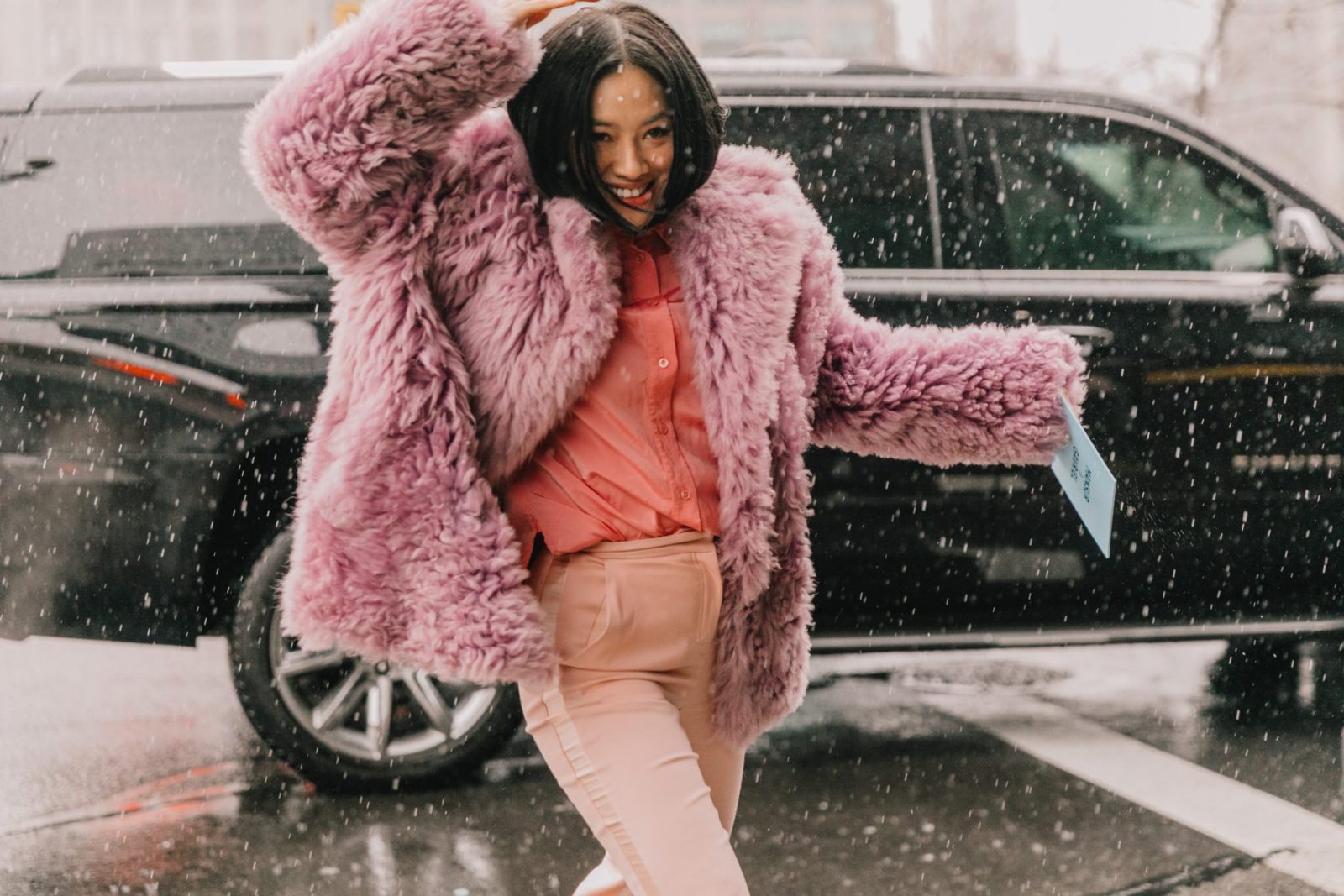 Fashion Week Looks All Pink Look - Collage Vintage Photography