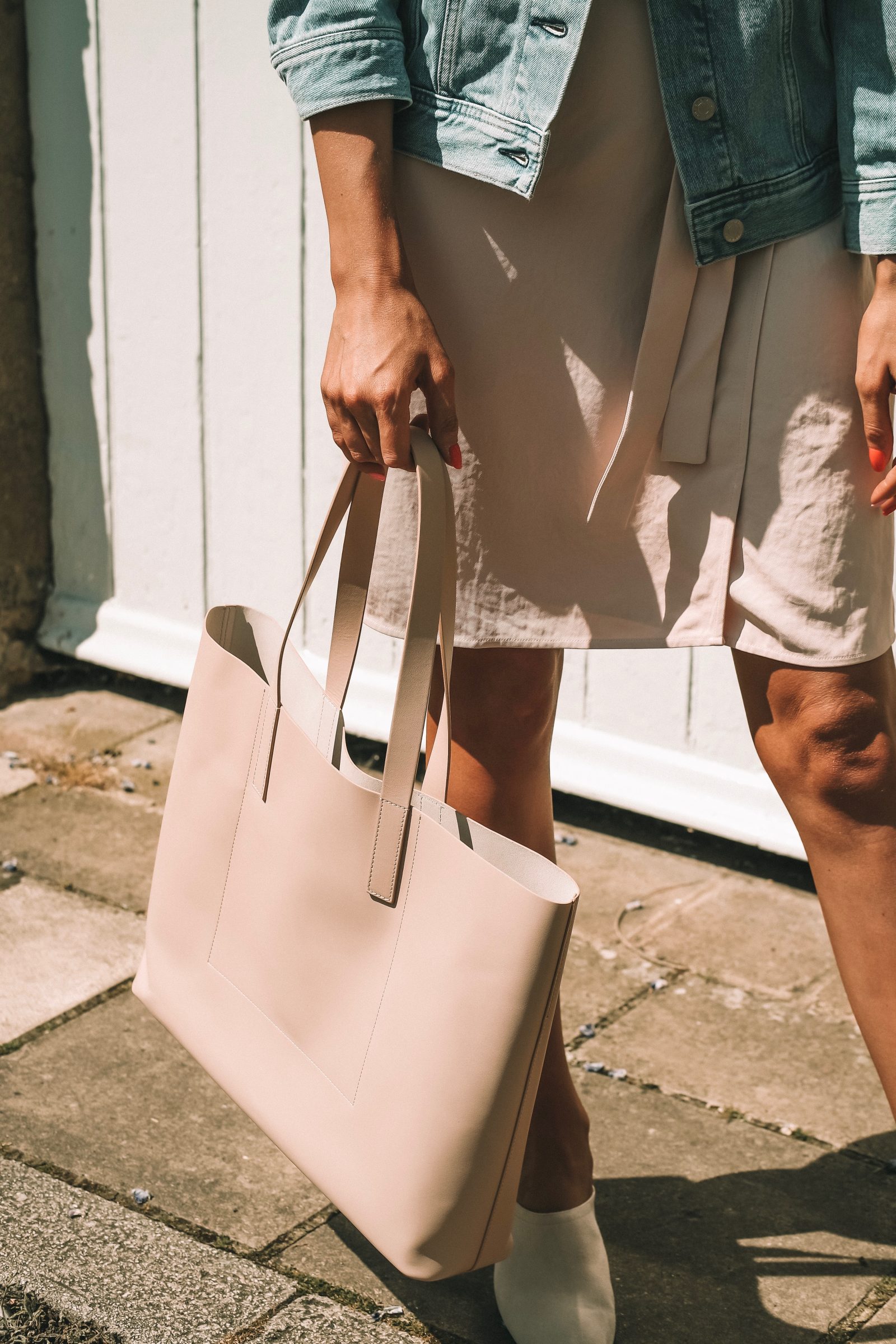 Everlane Day Market Tote - Leather - Simple Blush Leather Tote Bag