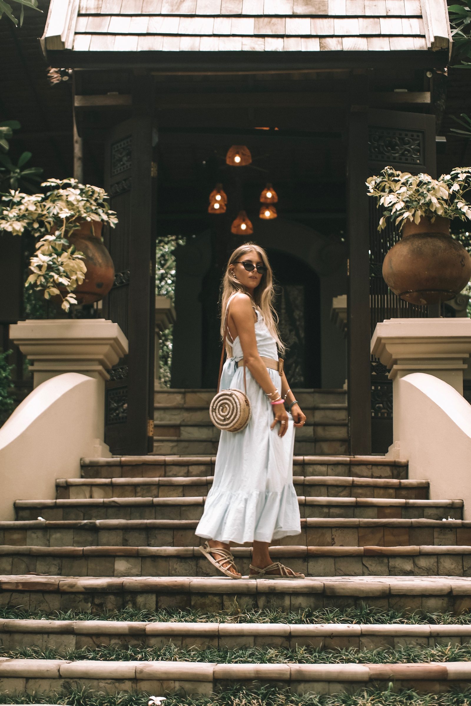 Thailand Outift Diaries - HM Blue Maxi Dress - Chiang Mai Outfit Diaries