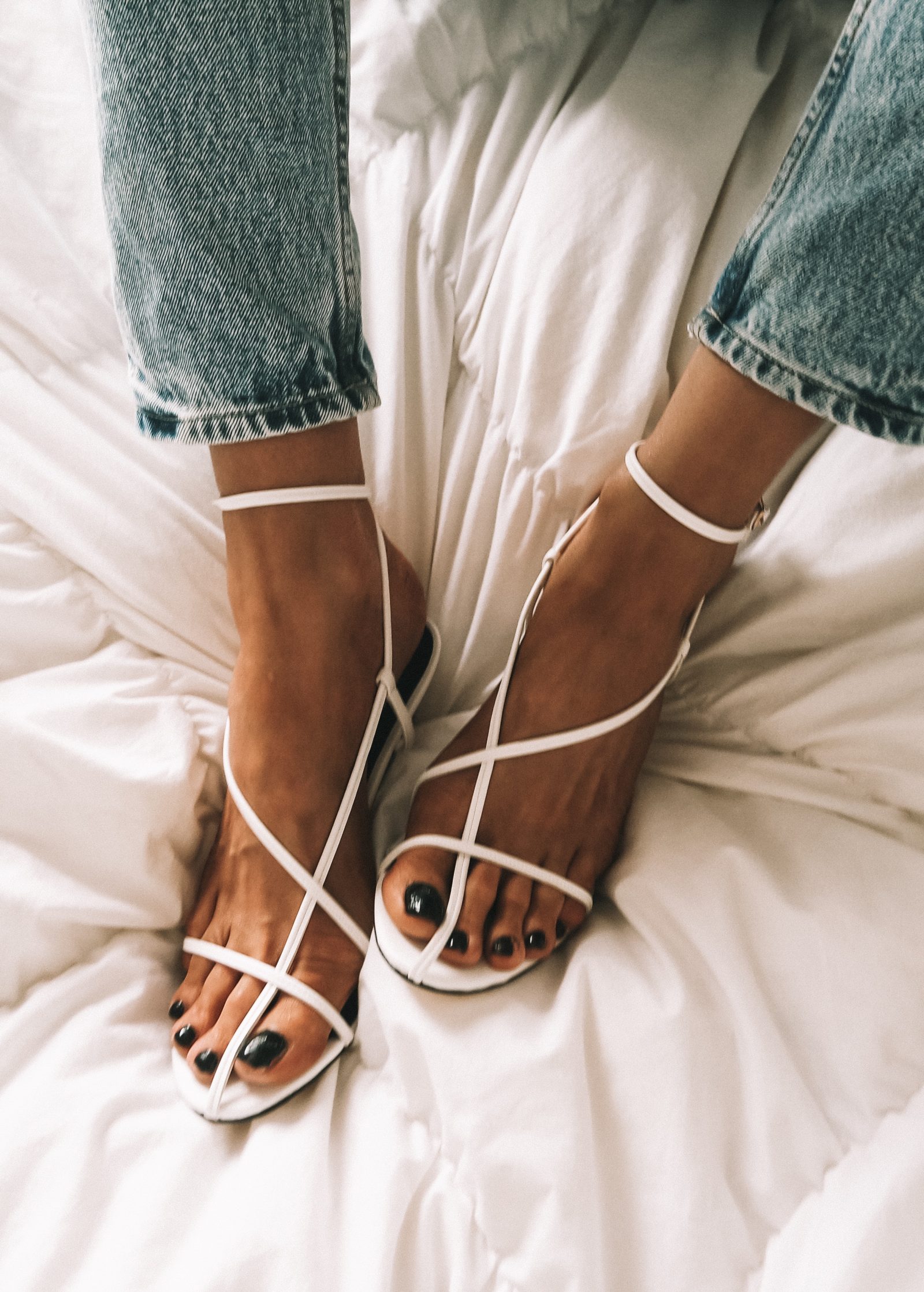 Revolve White Cage Shoes - Fashion Blogger Sinead Crowe