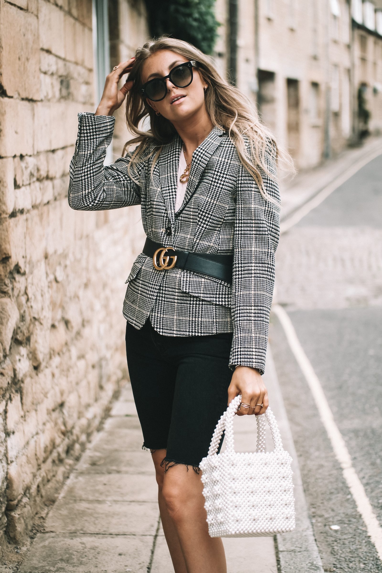 LFW - Laura Ashley Houndstooth Blazer - Sinead Crowe