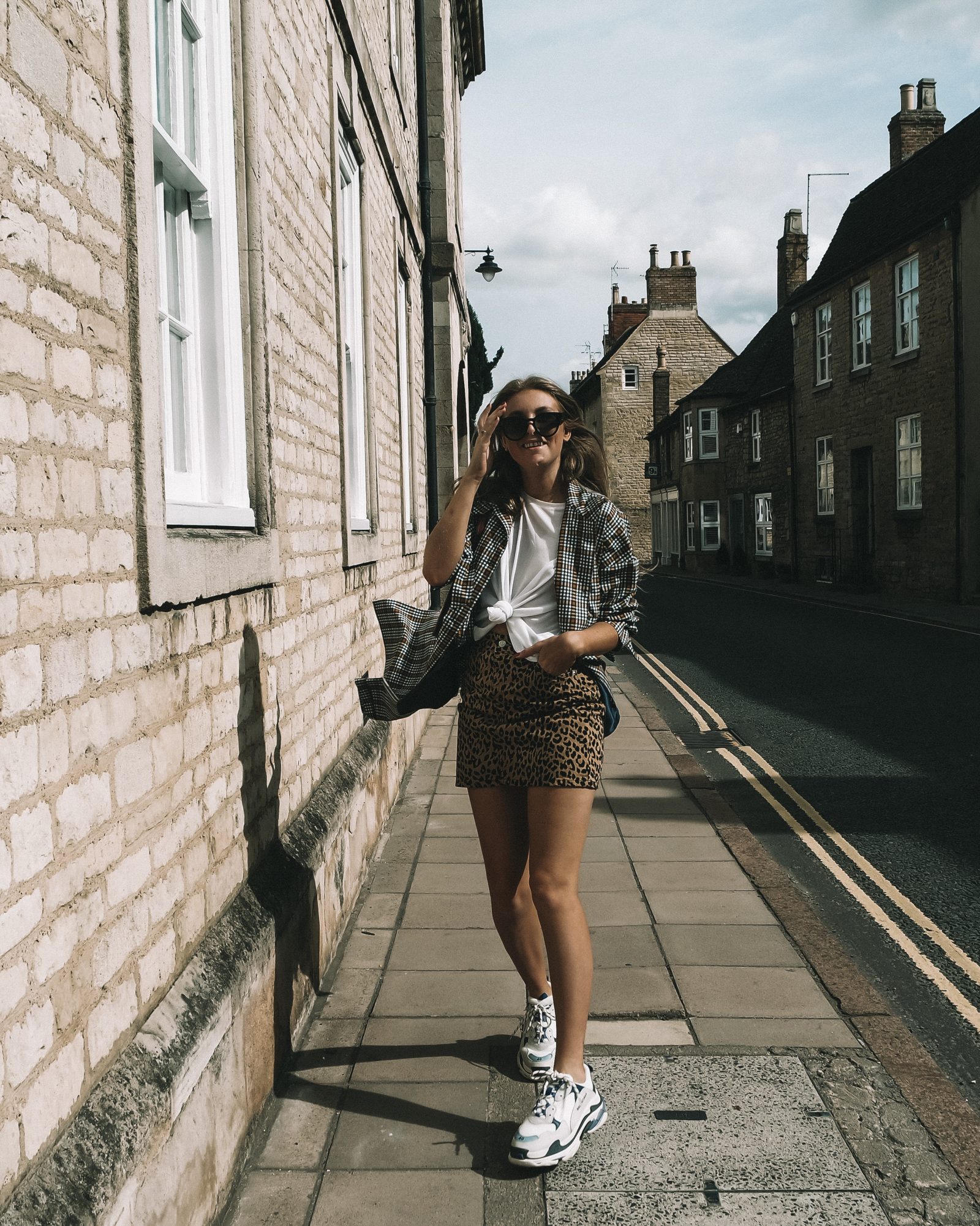 Topshop Printed Trench Coat Street Style Inspo - Sinead Crowe