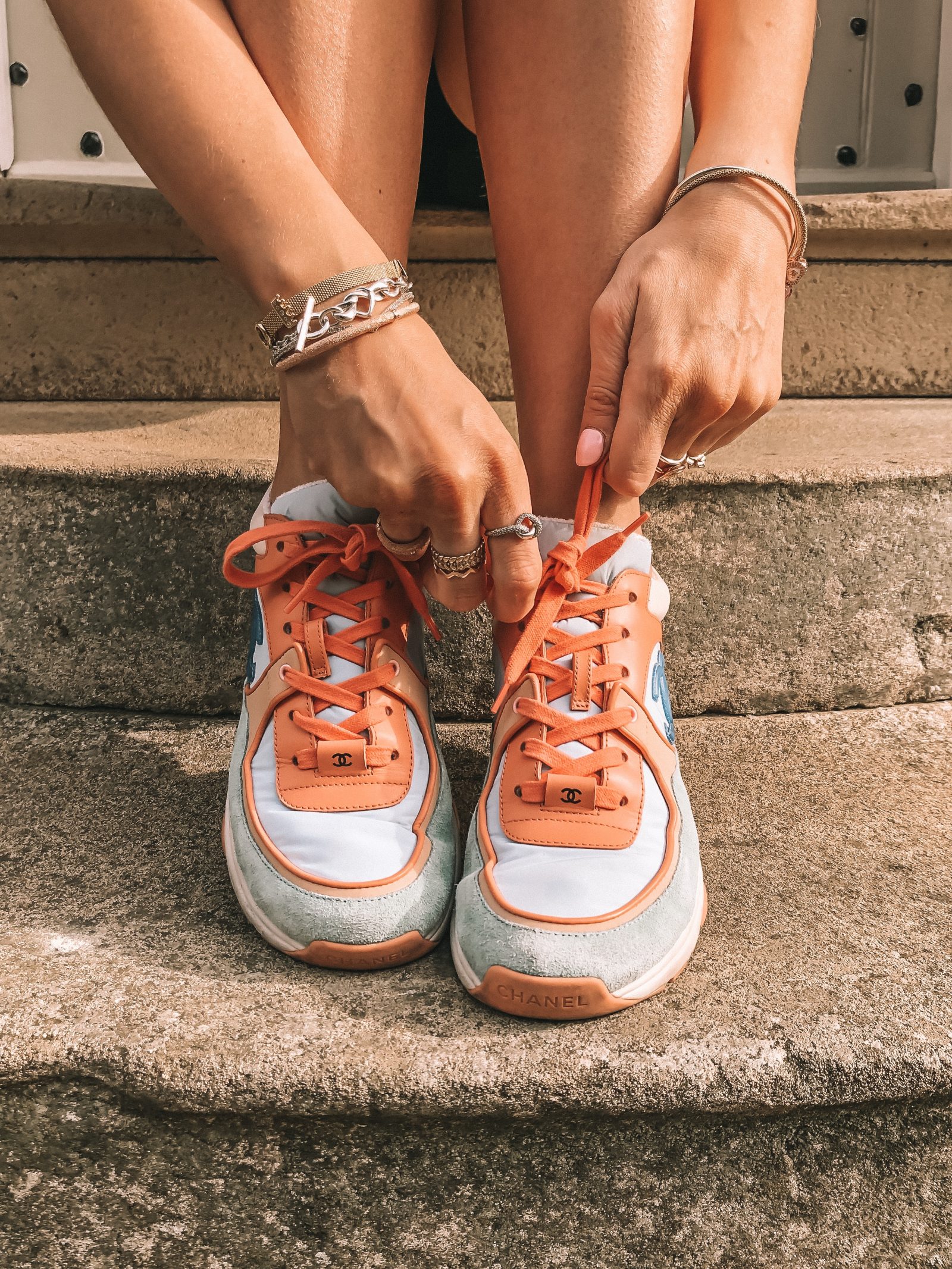 The perfect chanel pastel trainers - Perfect to style with the tye dye trend